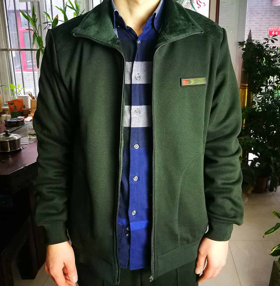 抓绒防寒冬体能服，冬天专用的运动服，休闲服，松枝绿色 180-185/104-108